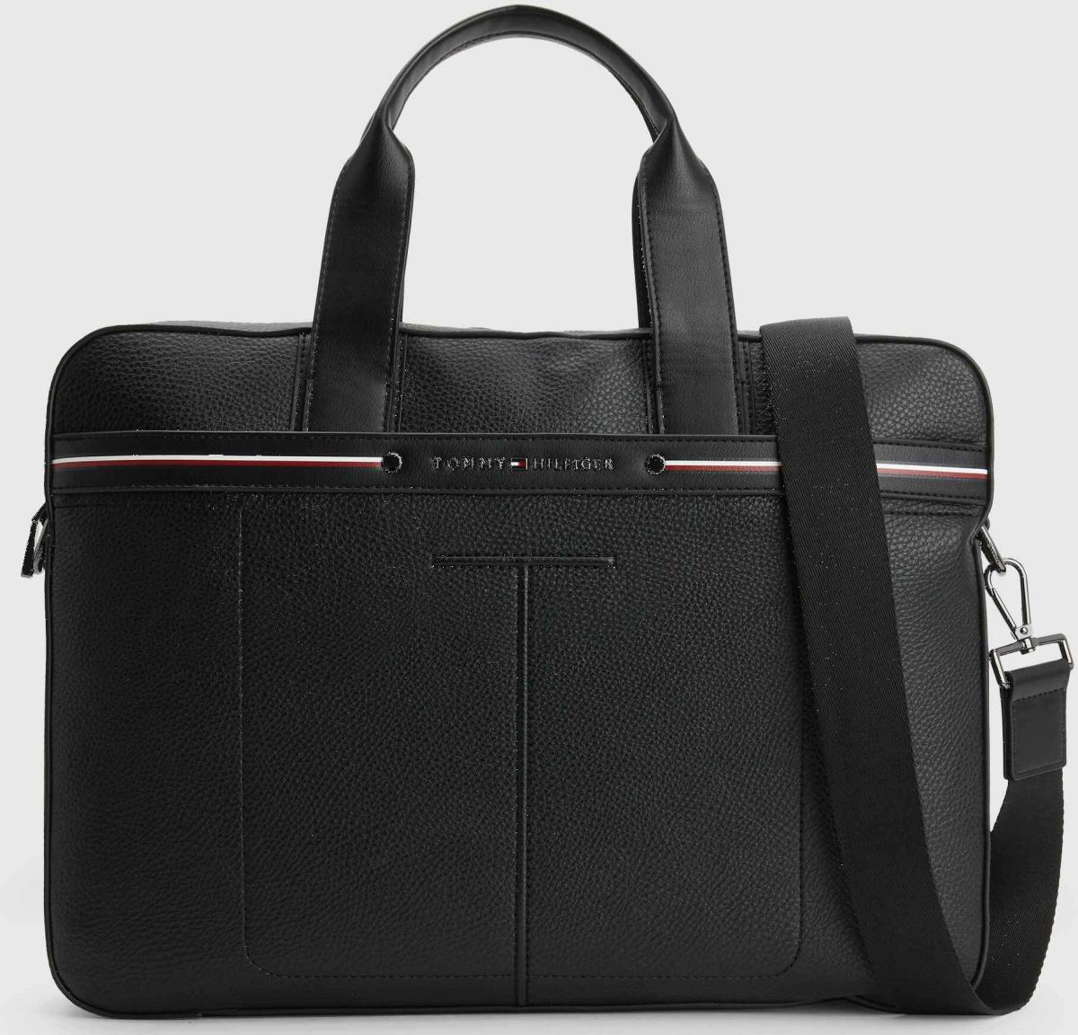 Herren Tommy Hilfiger Computer Tasche Schwarz