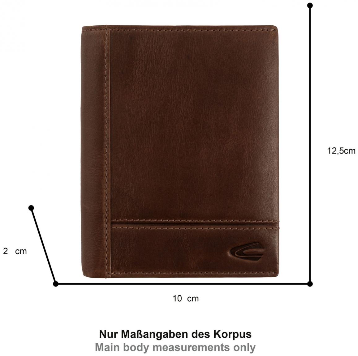 Herrenbörse Hochformat Tokyo Camel Activ Cognacbraun Handgemacht