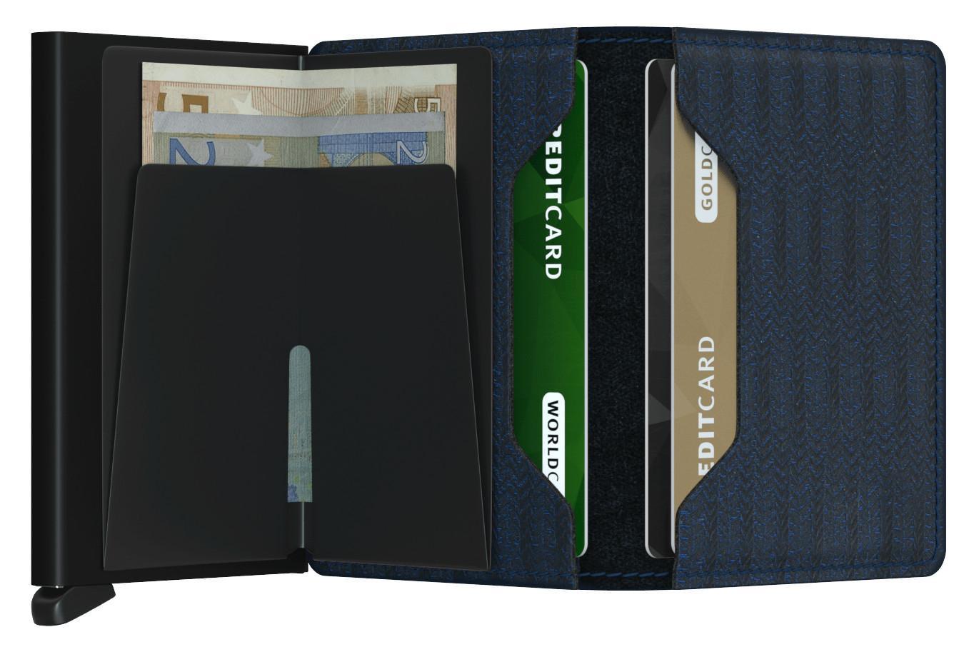 Herrenbörse Slimwallet Secrid Dash Navy RFID-Schutz blau schwarz