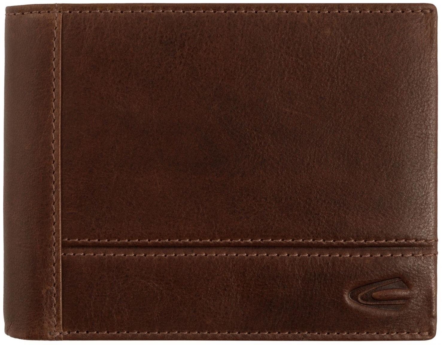 Herrenbörse genarbtes Leder Camel Active Tokyo Brown