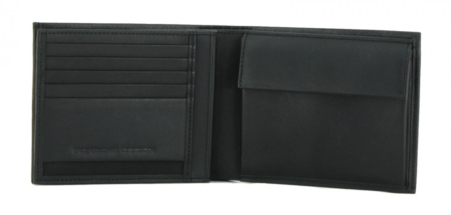 Herrengeldbeutel Porsche Design RFID schwarz Leder Billfold H10