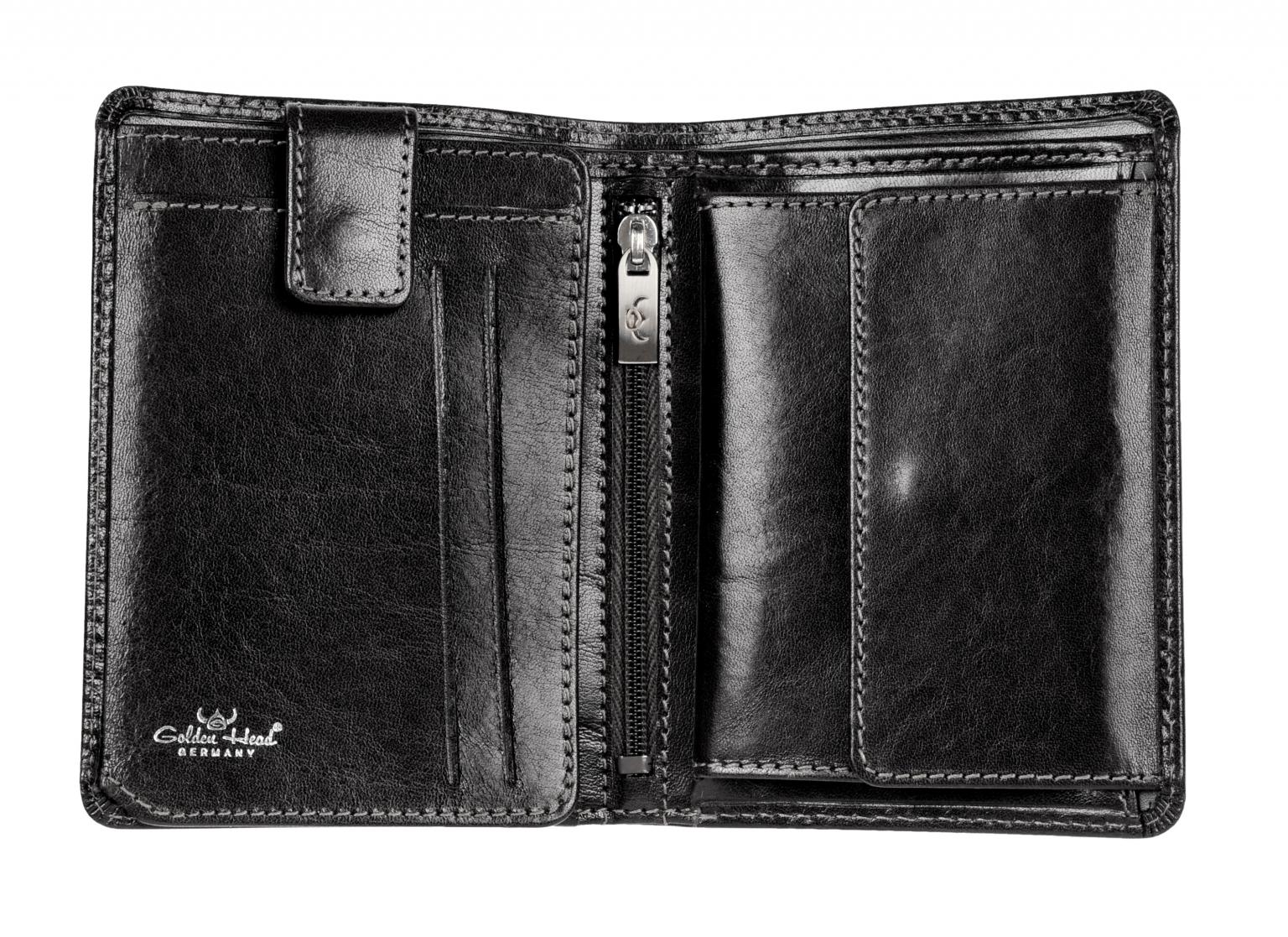 Herrengeldbörse Golden Head Colorado Classic schwarz Leder