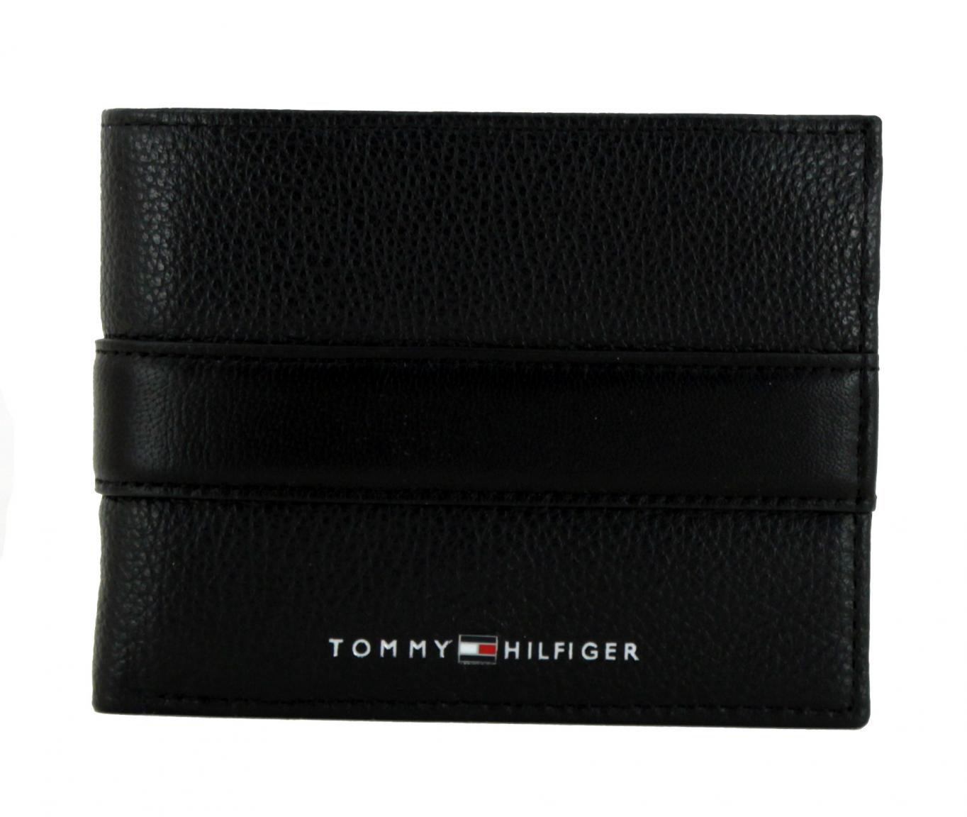Herrengeldtasche Tommy Hilfiger Downtown Flap schwarz Leder