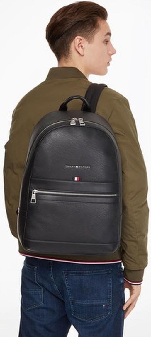 Herrenrucksack Tommy Hilfiger Schwarz Black TH Transit PU Backpack