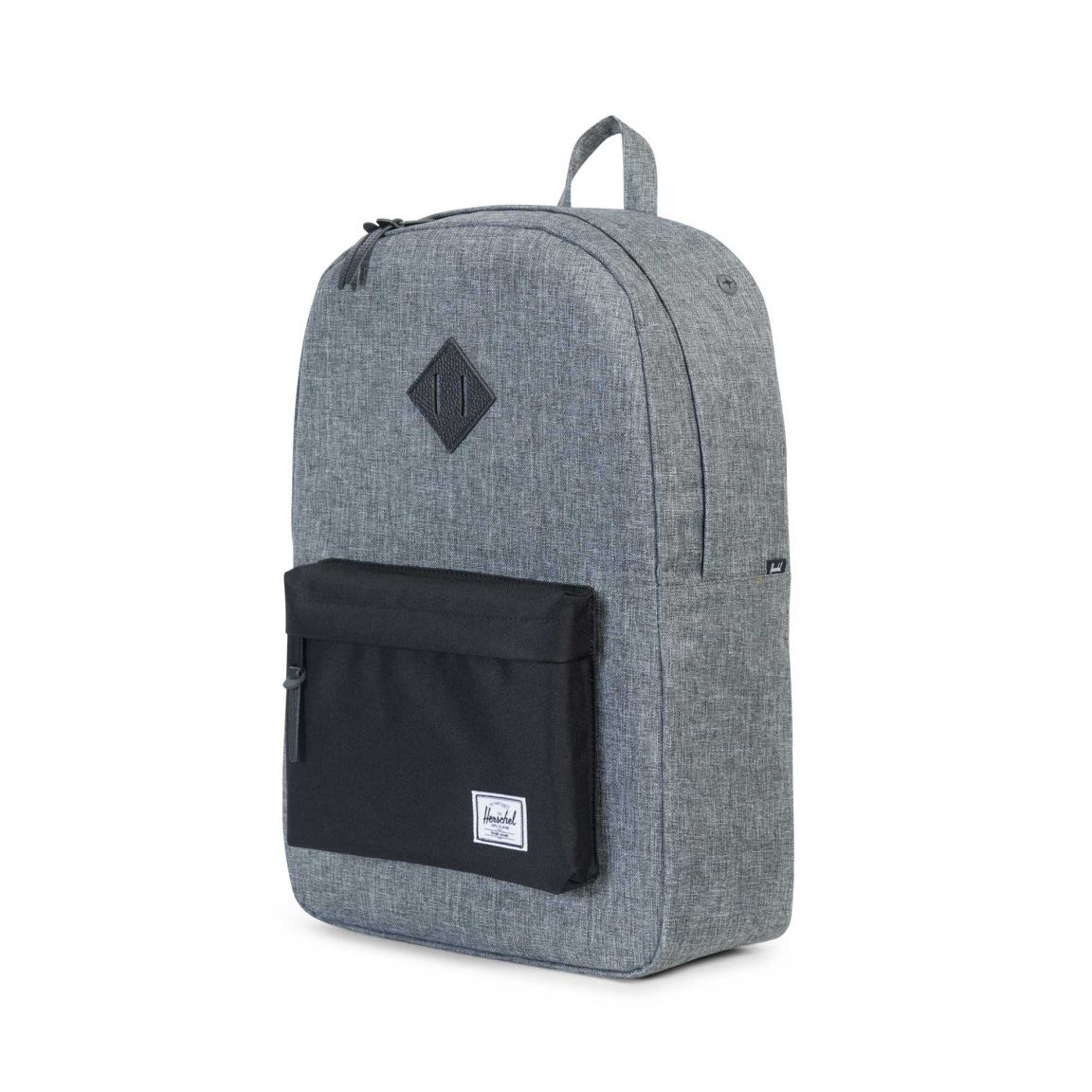 Herschel Heritage Rucksack mit Leder grau/schwarz Bags & more