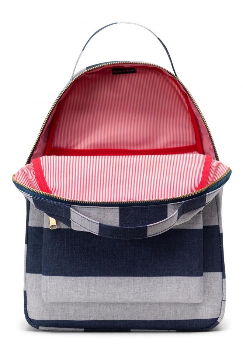 Herschel Freizeitrucksack Blockstreifen Nova Mid blau grau