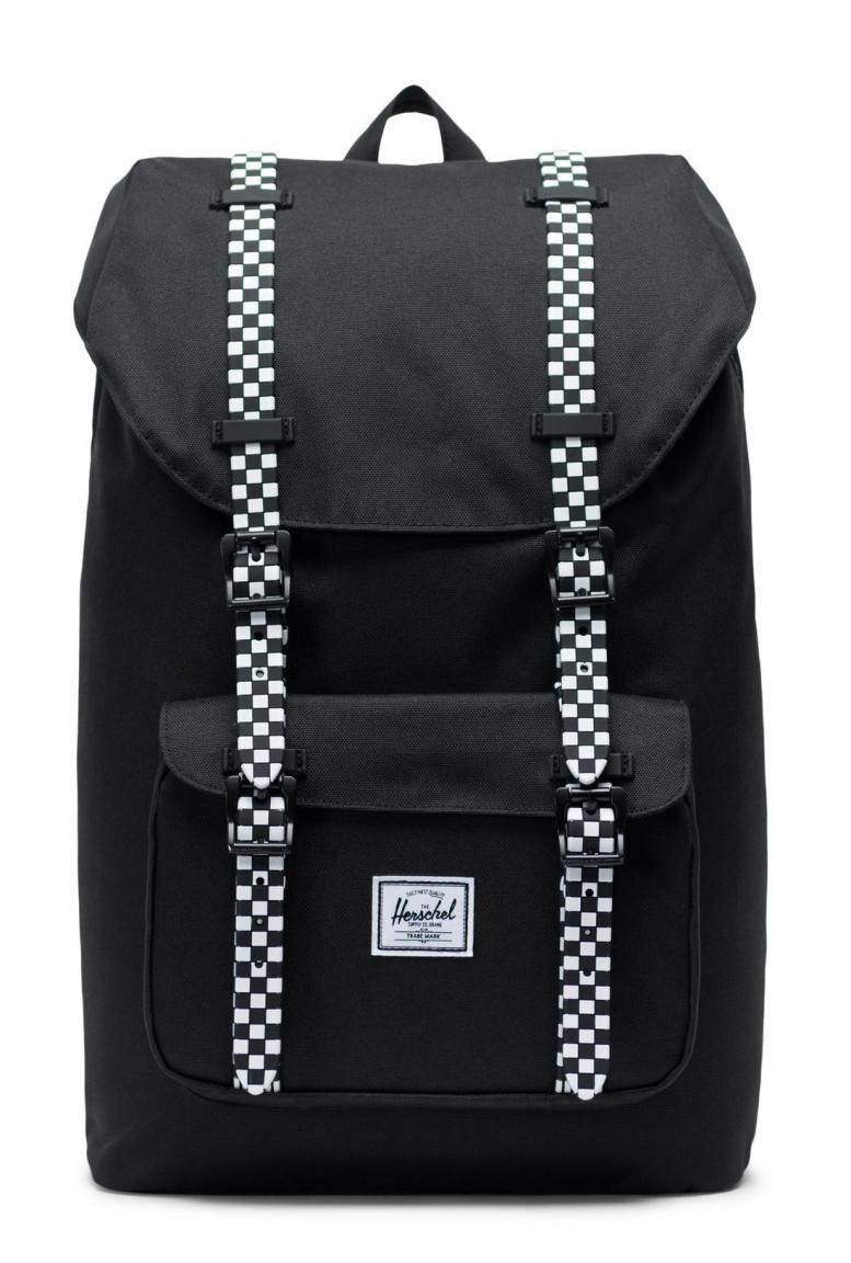 Herschel Laptoprucksack Little America M schwarz kariert