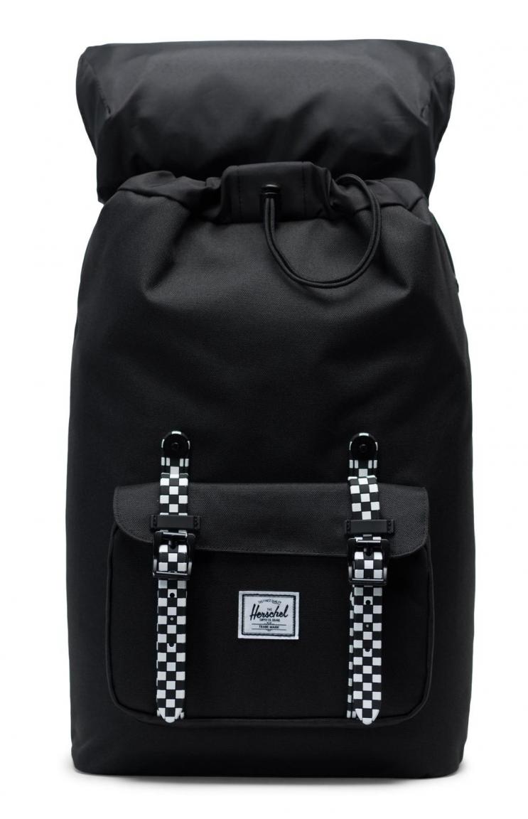 Herschel Laptoprucksack Little America M schwarz kariert