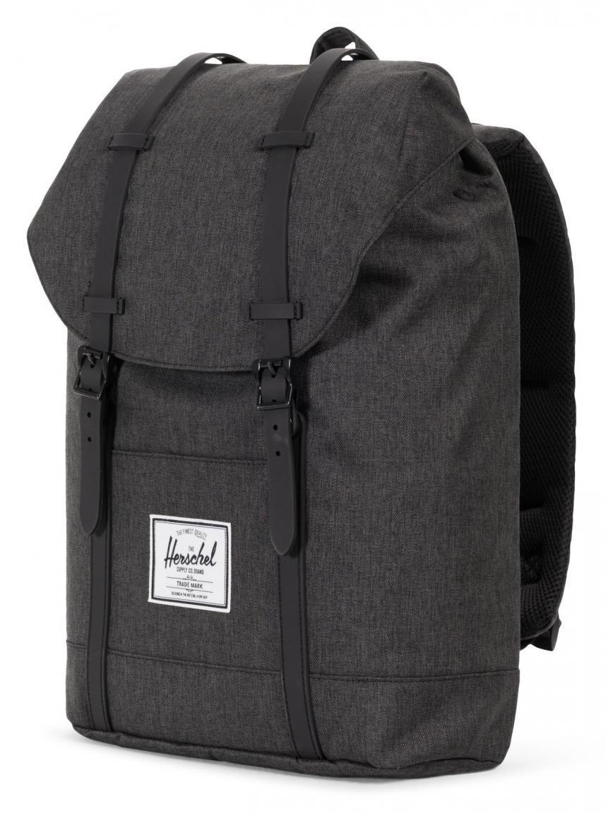 Herschel Retreat Schulrucksack Black Crosshatch schwarz