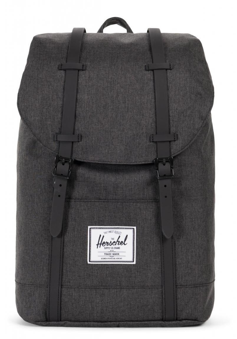 Herschel Retreat Schulrucksack Black Crosshatch schwarz