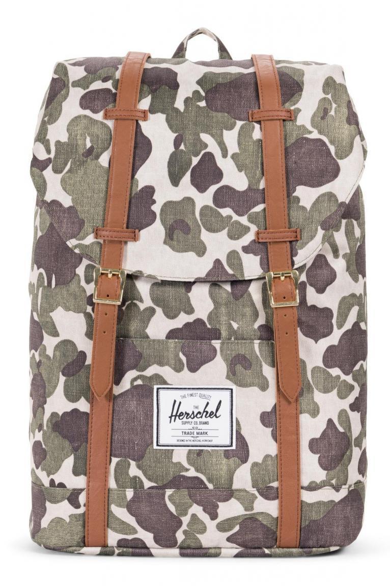 Herschel Retreat Schulrucksack Frog Camo Flecktarn grün