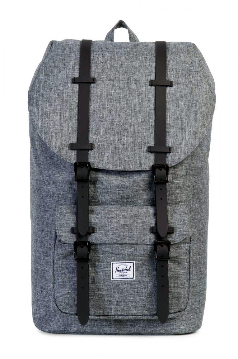 Herschel Rucksack Little America Raven Crosshatch/Black Rubber G