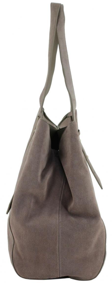Hey Marly Tote Bag Pretty Wonder Suede L Mocha Velours