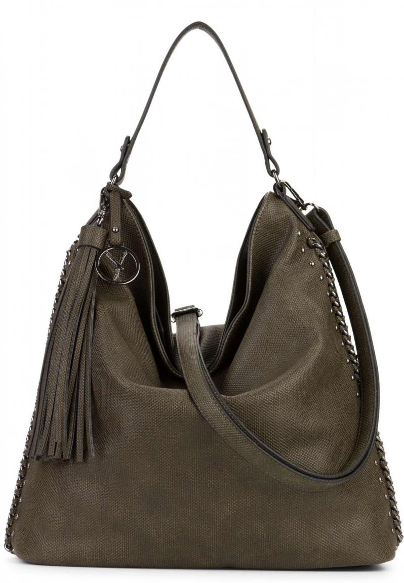 Hobo Bag Dory Darkgreen Suri Frey dunkelgrün Nieten Kette