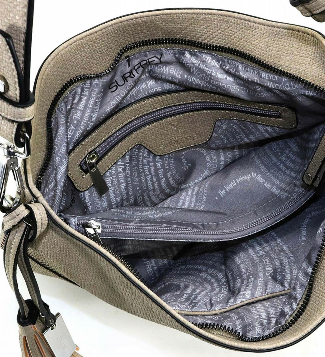 Hobo Bag large Suri Frey Tilly Sand Löcherung Fransen