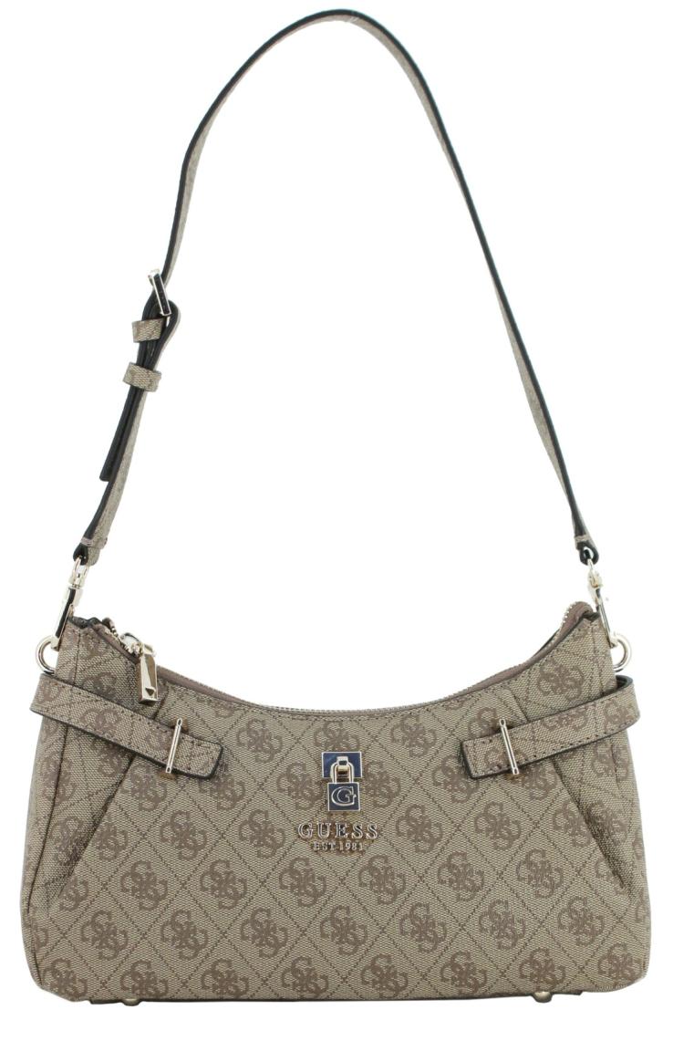 Hobo Tasche schwarz grau Logoprint Guess Yesba Coal Logo