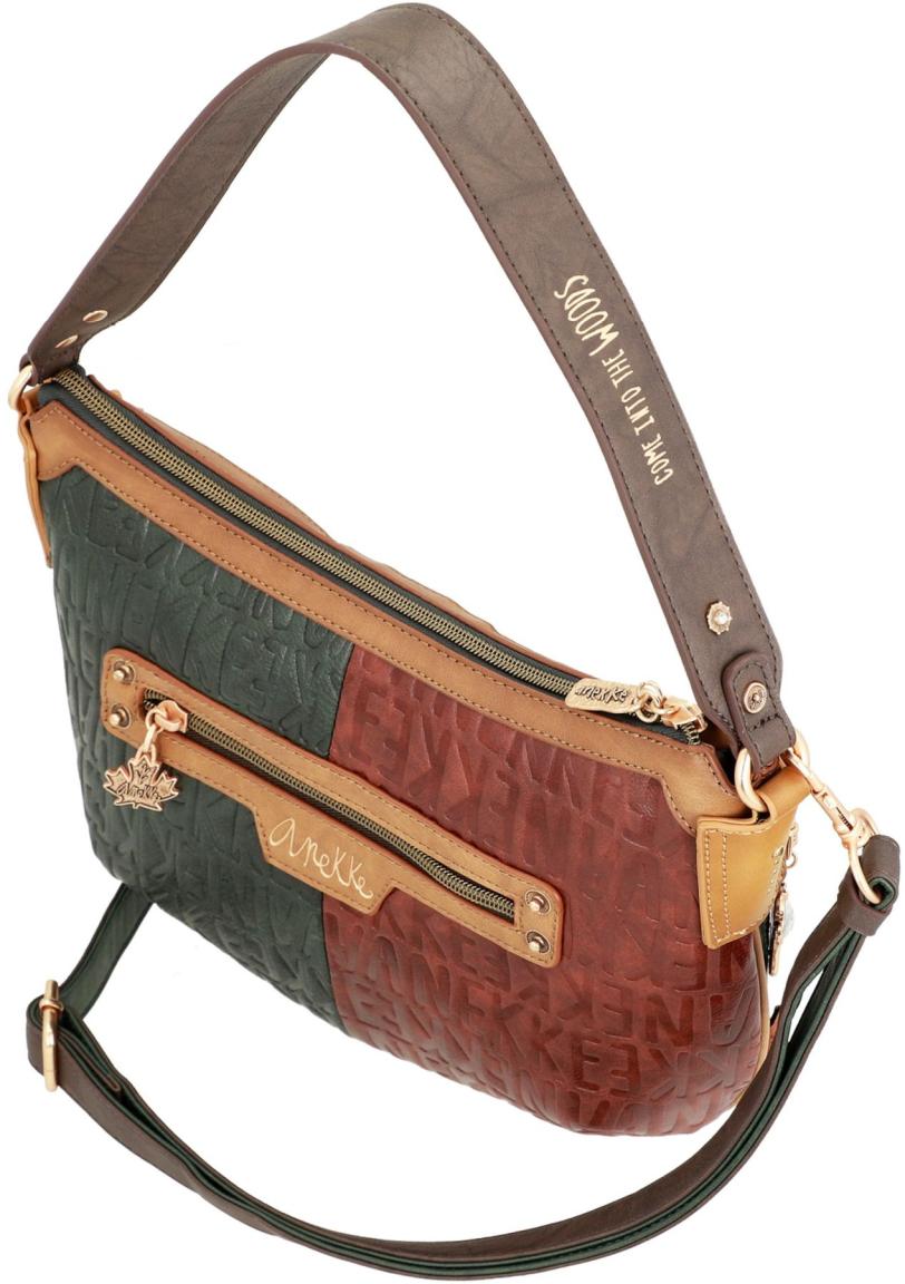 Hobobag Anekke The Forest Urban Bunt Grün Stickerei