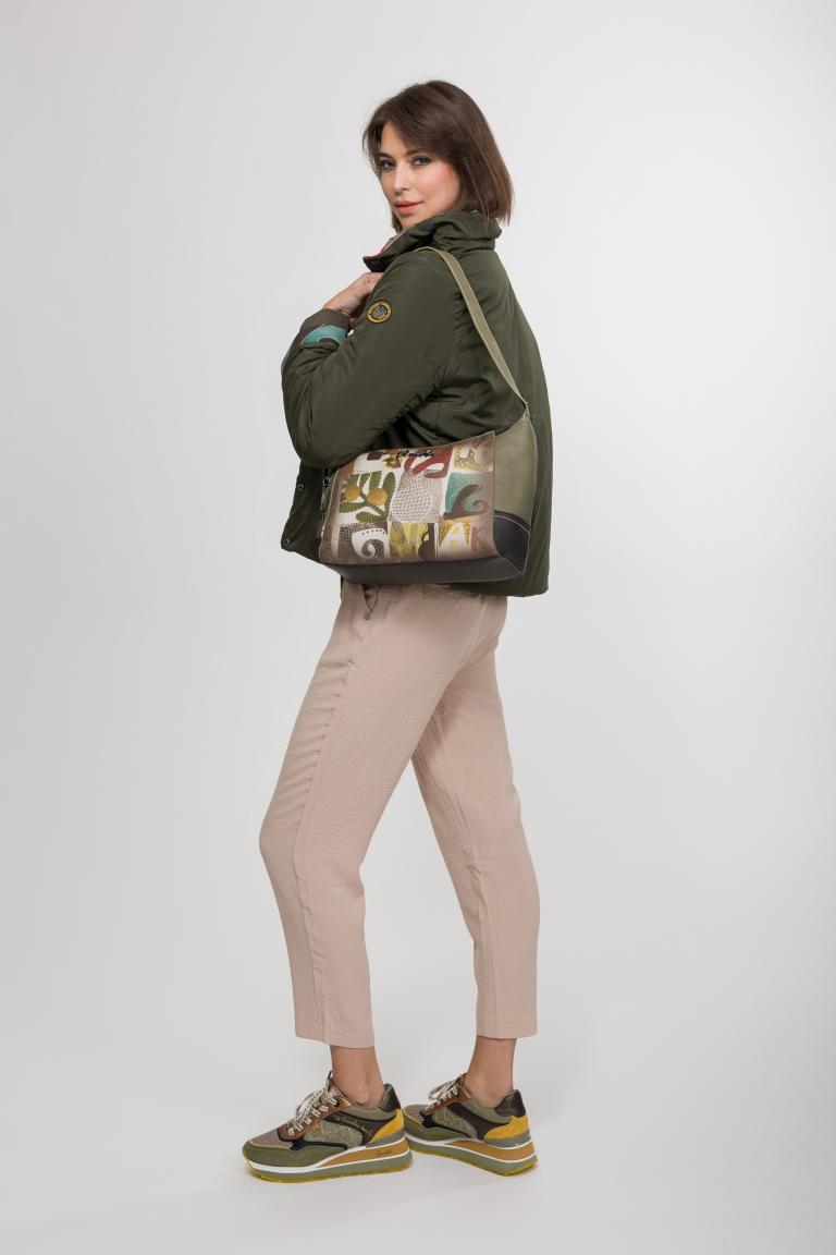 Hobotasche Anekke Amphora Griechenland olivgrün Ziernieten bronze Metallic