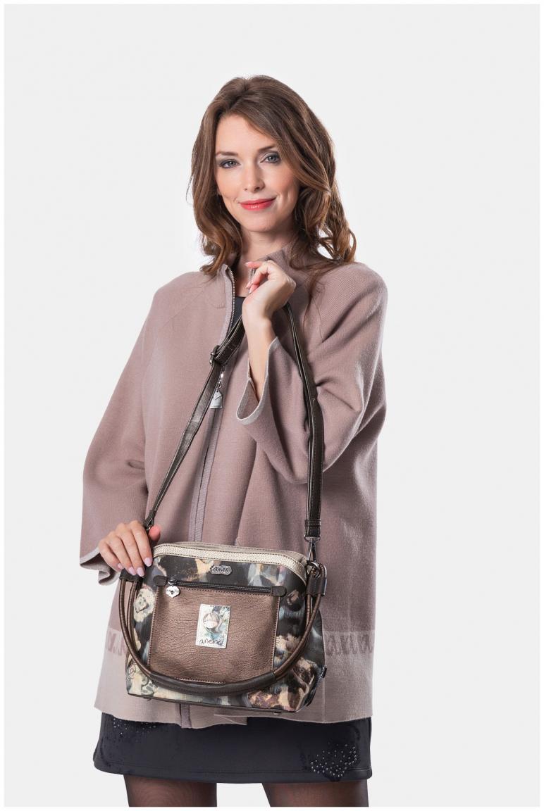 Hobotasche Anekke samtig Real Manifesto beige Herbst 3D