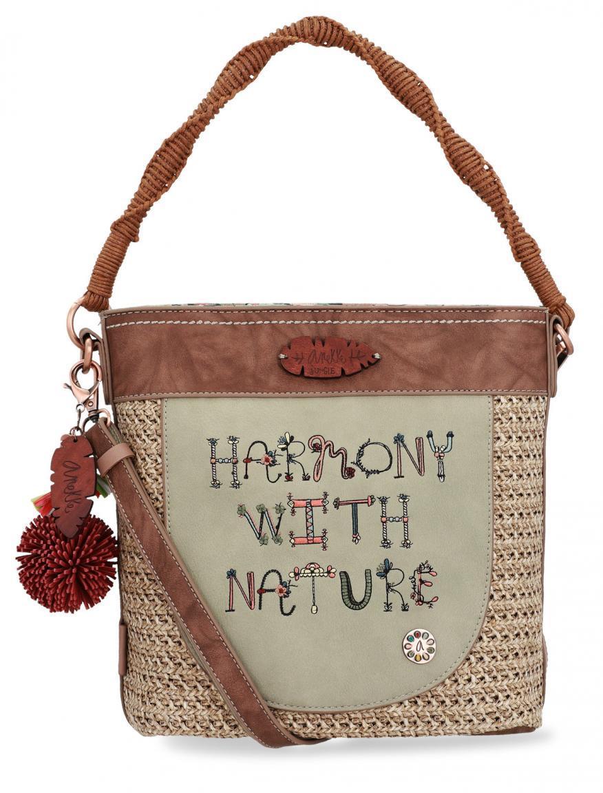 Hobotasche Bast geflochten beige Anekke Jungle Nature