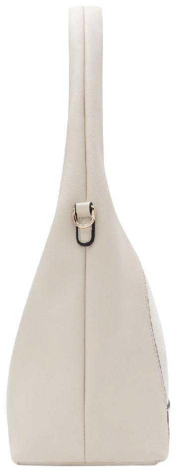 Hobotasche L.Credi creme Palmira modern Velours Kontrast