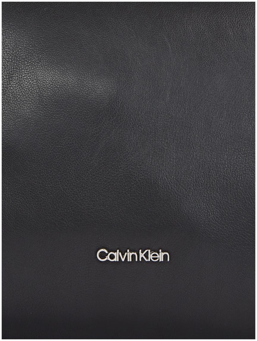 Hobotasche mit geprägtem Riemen Calvin Klein Gracie Shoulder Bag schwarz