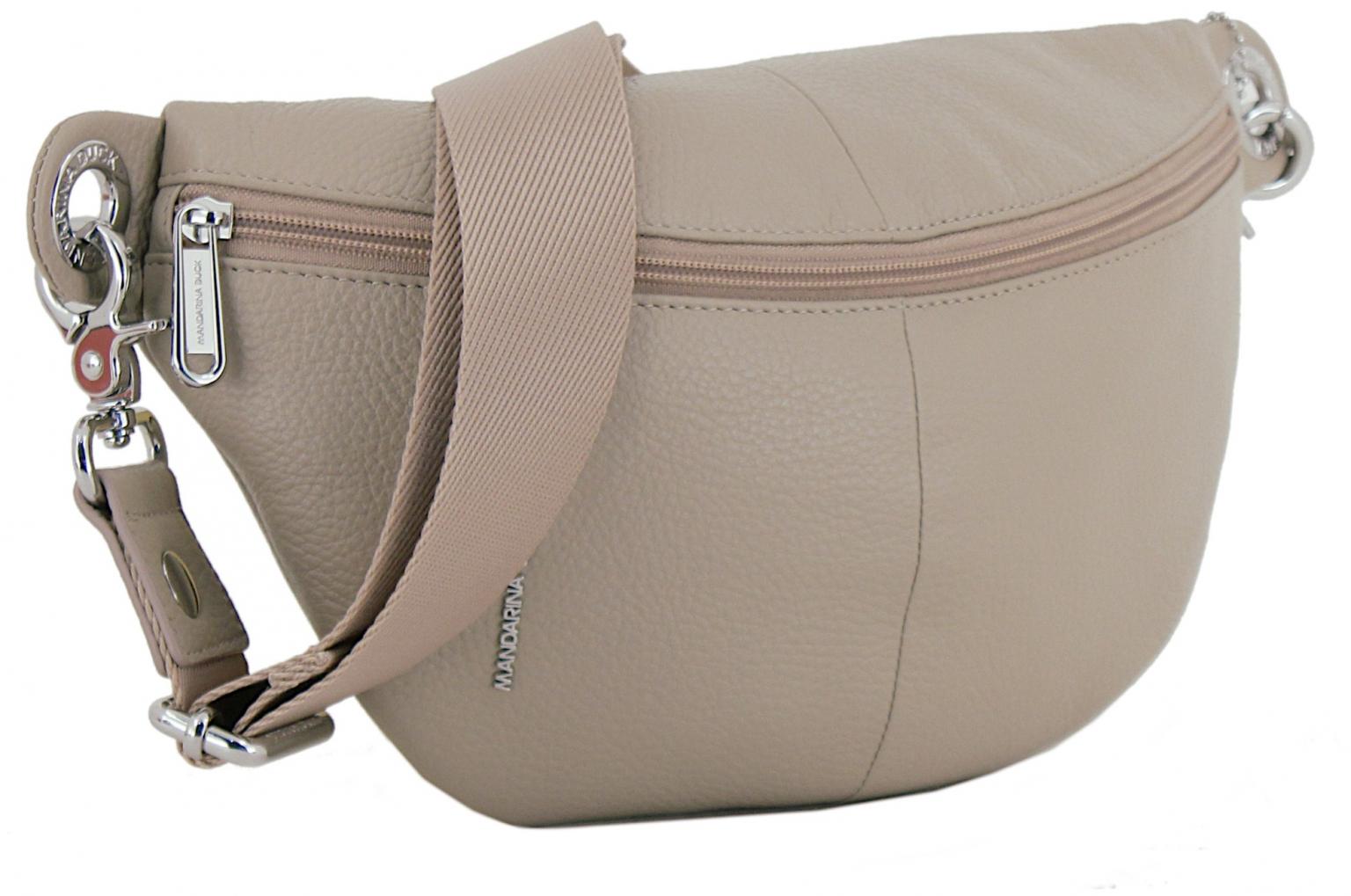 Hüfttasche Mellow Leather Bum Bag Warm Taupe Mandarina Duck beige