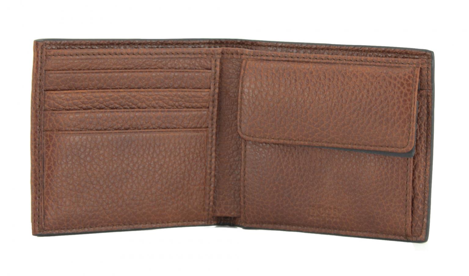 Hugo Boss Traveller coin Herrenbörse braun Leder