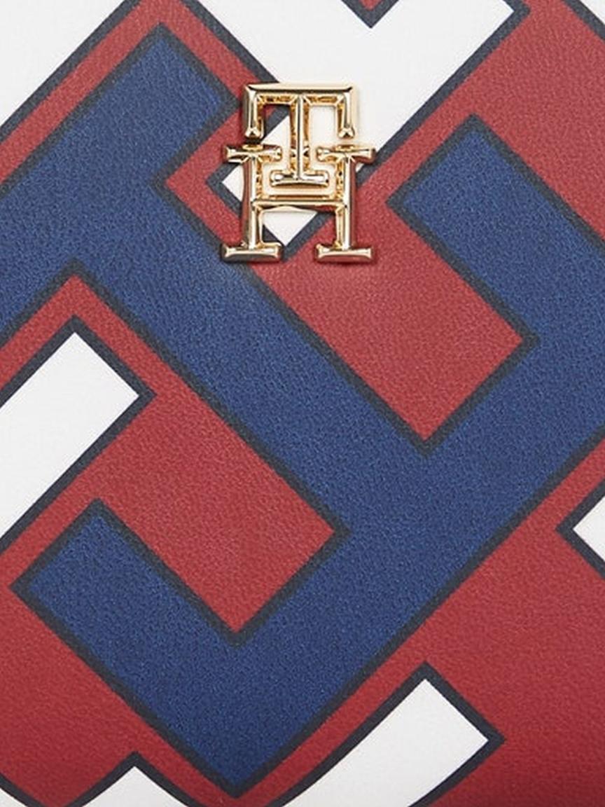 IT-Piece Damenportmonee Tommy Hilfiger Iconic LRG Zip Mono bunt