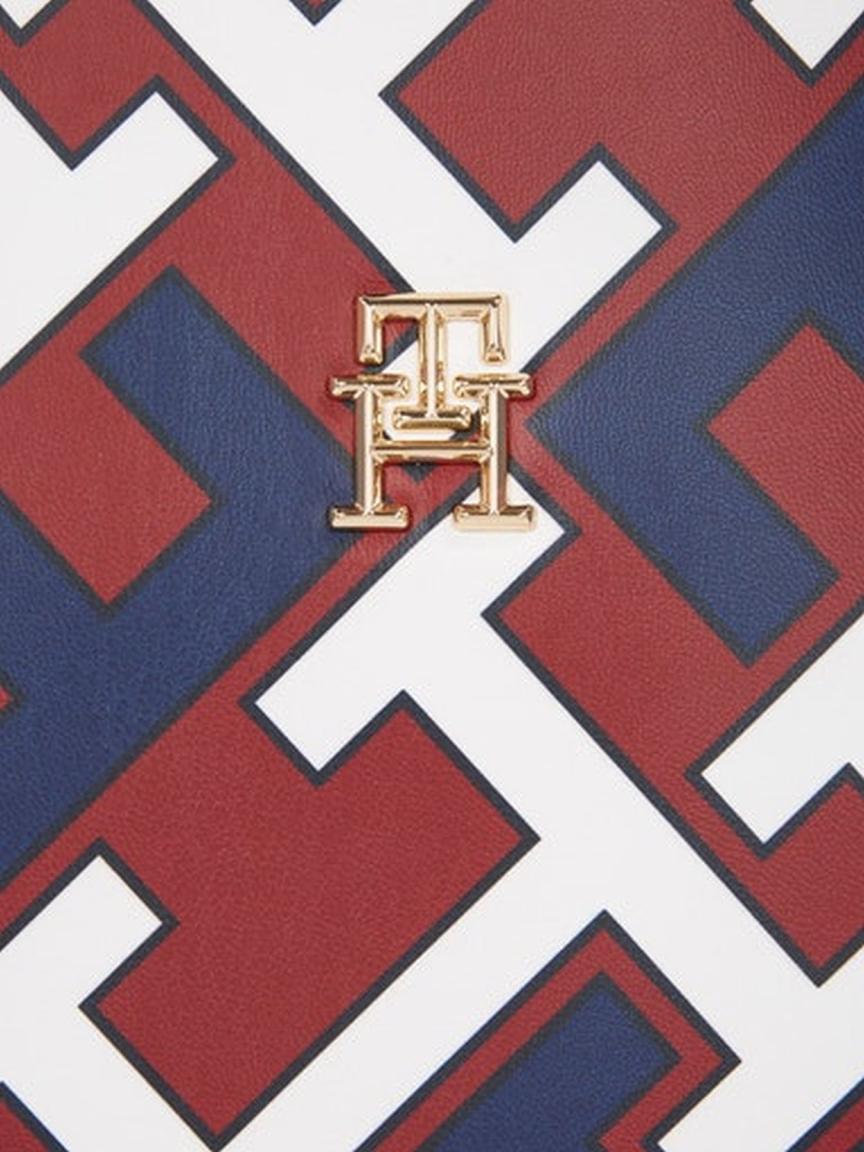 Iconic Tommy Satchel Monogram Tommy Hilfiger Kurzgrifftasche Rot Blau Weiß