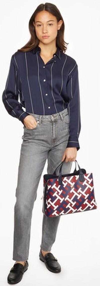 Iconic Tommy Satchel Monogram Tommy Hilfiger Kurzgrifftasche Rot Blau Weiß