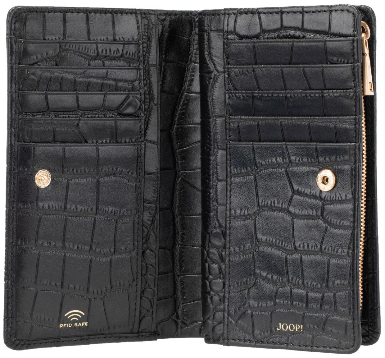 JOOP Lederbörse Damen Belinda Coccodrillo Black 