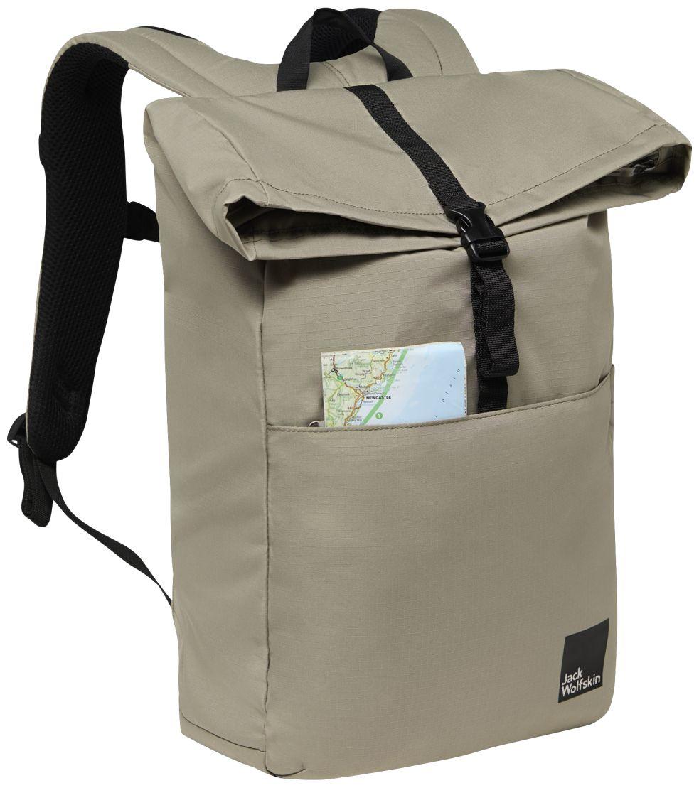Jack Wolfskin Island Rolltop Rucksack Grau ergonomisch