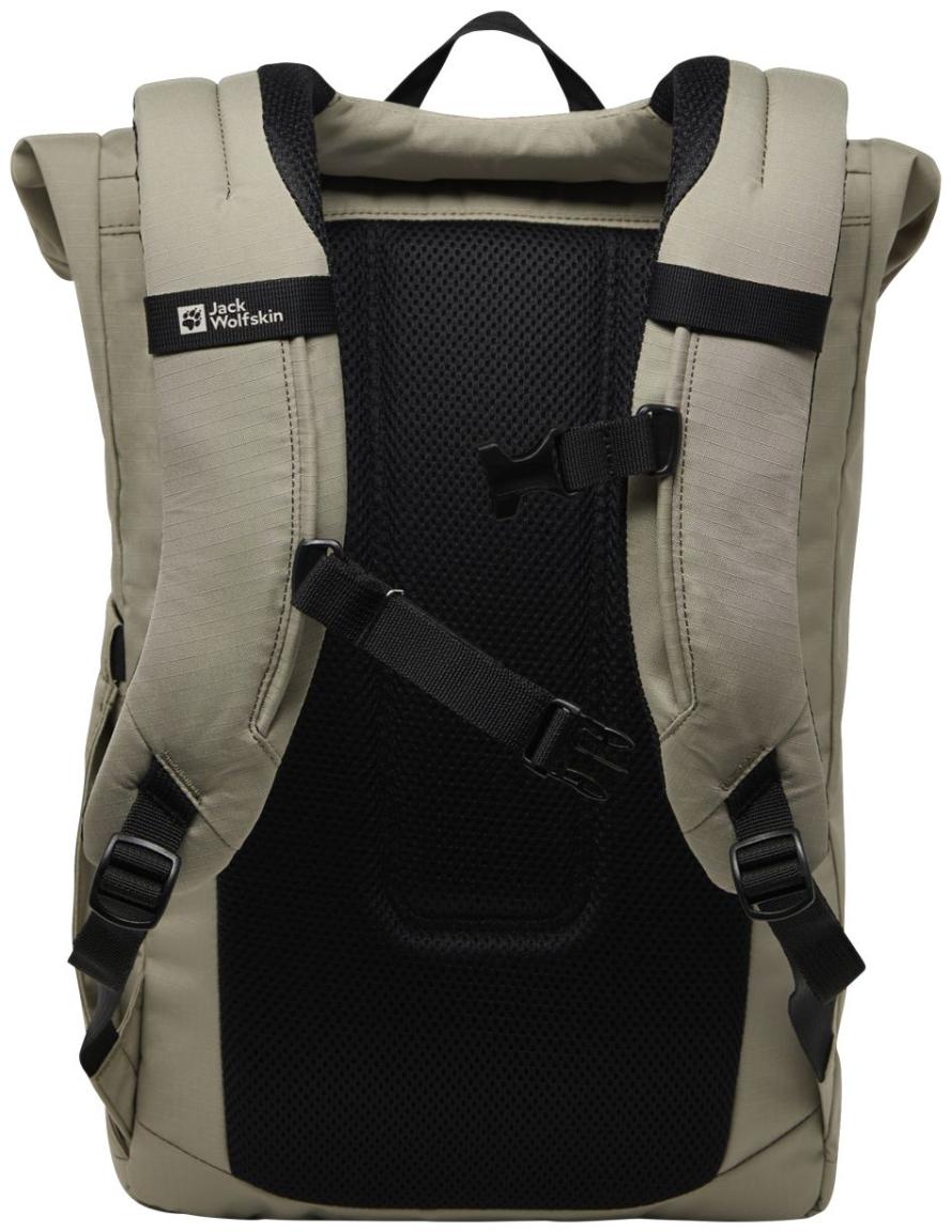 Jack Wolfskin Island Rolltop Rucksack Grau ergonomisch