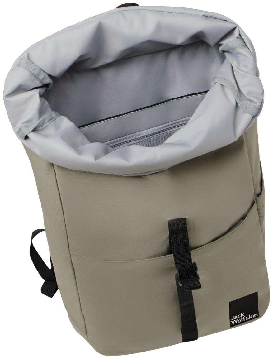 Jack Wolfskin Island Rolltop Rucksack Grau ergonomisch