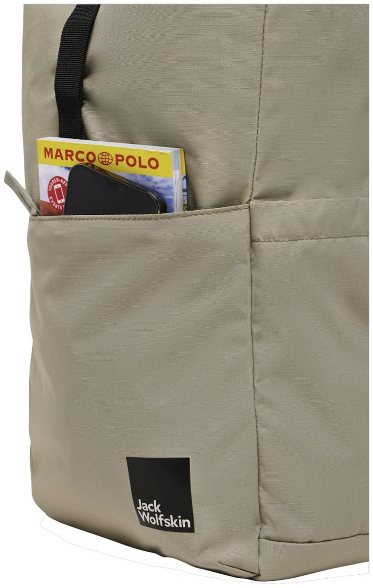 Jack Wolfskin Island Rolltop Rucksack Grau ergonomisch