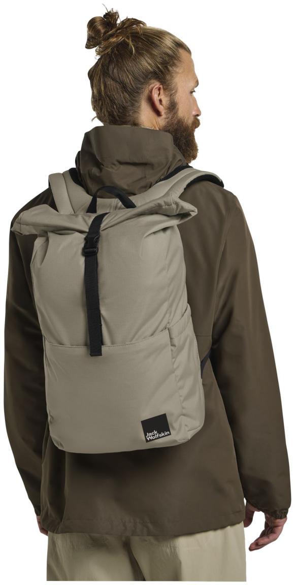 Jack Wolfskin Island Rolltop Rucksack Grau ergonomisch