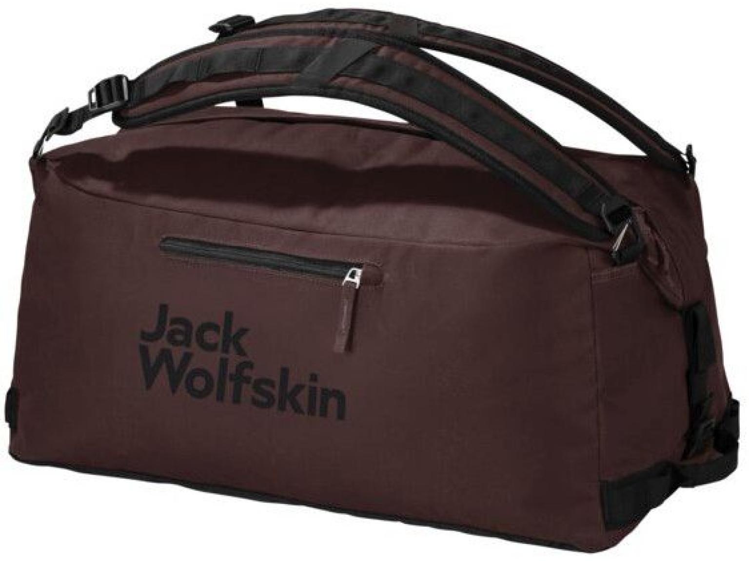 Jack Wolfskin SporttascheTraveltopia Duffle 45 Liter Backpackfunktion Cordovan Red nachhaltig