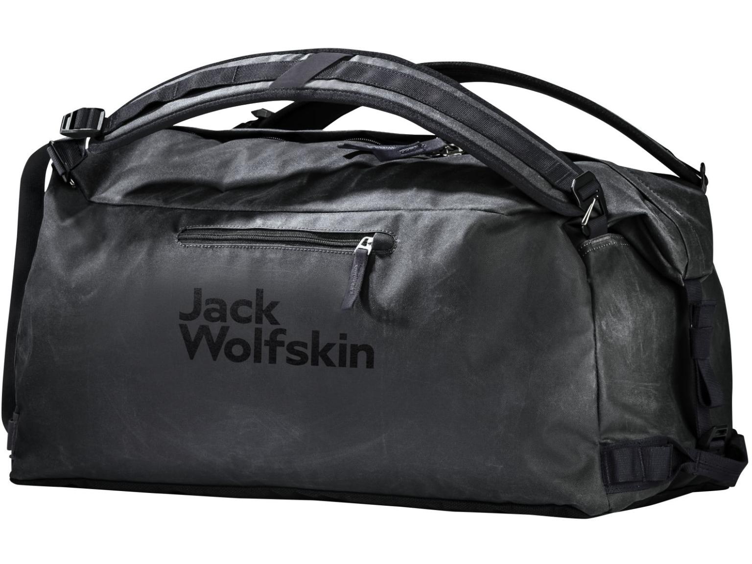 Jack Wolfskin SporttascheTraveltopia Duffle 45 Liter Backpackfunktion Cordovan Red nachhaltig