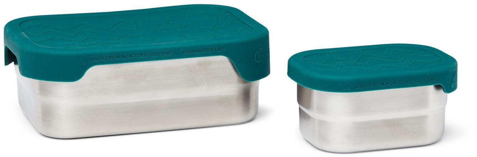 Jausenbox aus Edelstahl Silikondeckel petrol Monster ergobag