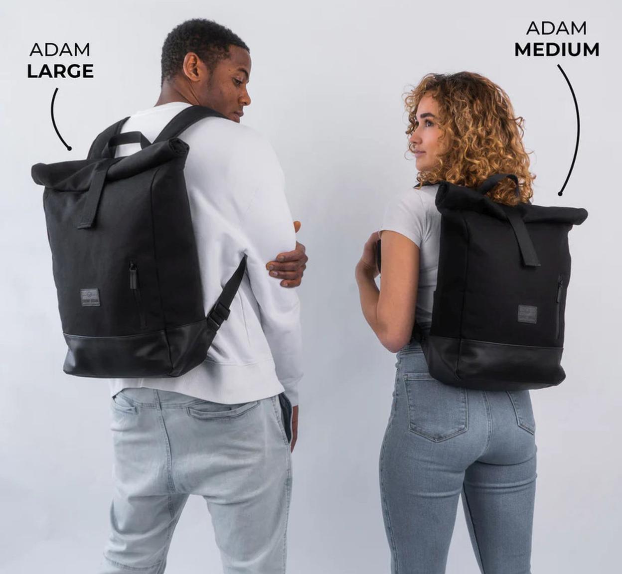 Johnny Urban Allround Backpack Adam Medium imprägnierte Baumwolle Black Vegan