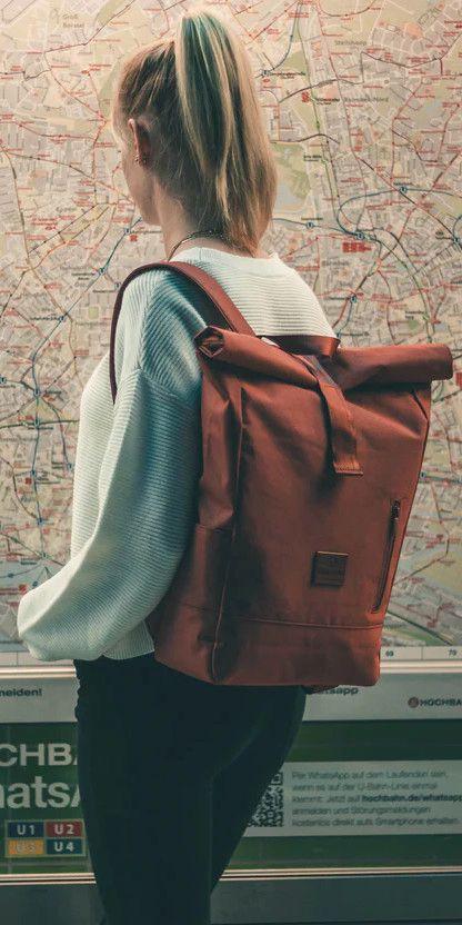 Johnny Urban Rolltop Rucksack Red Robin Nachhaltig