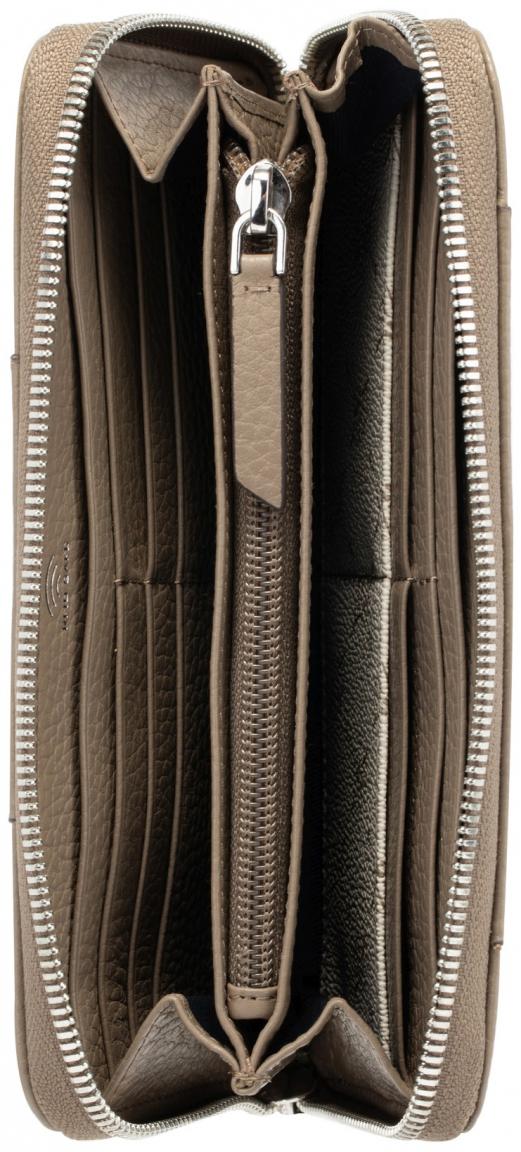 Joop Damengeldbörse Giada Yura Taupe genarbtes Leder Ziparound