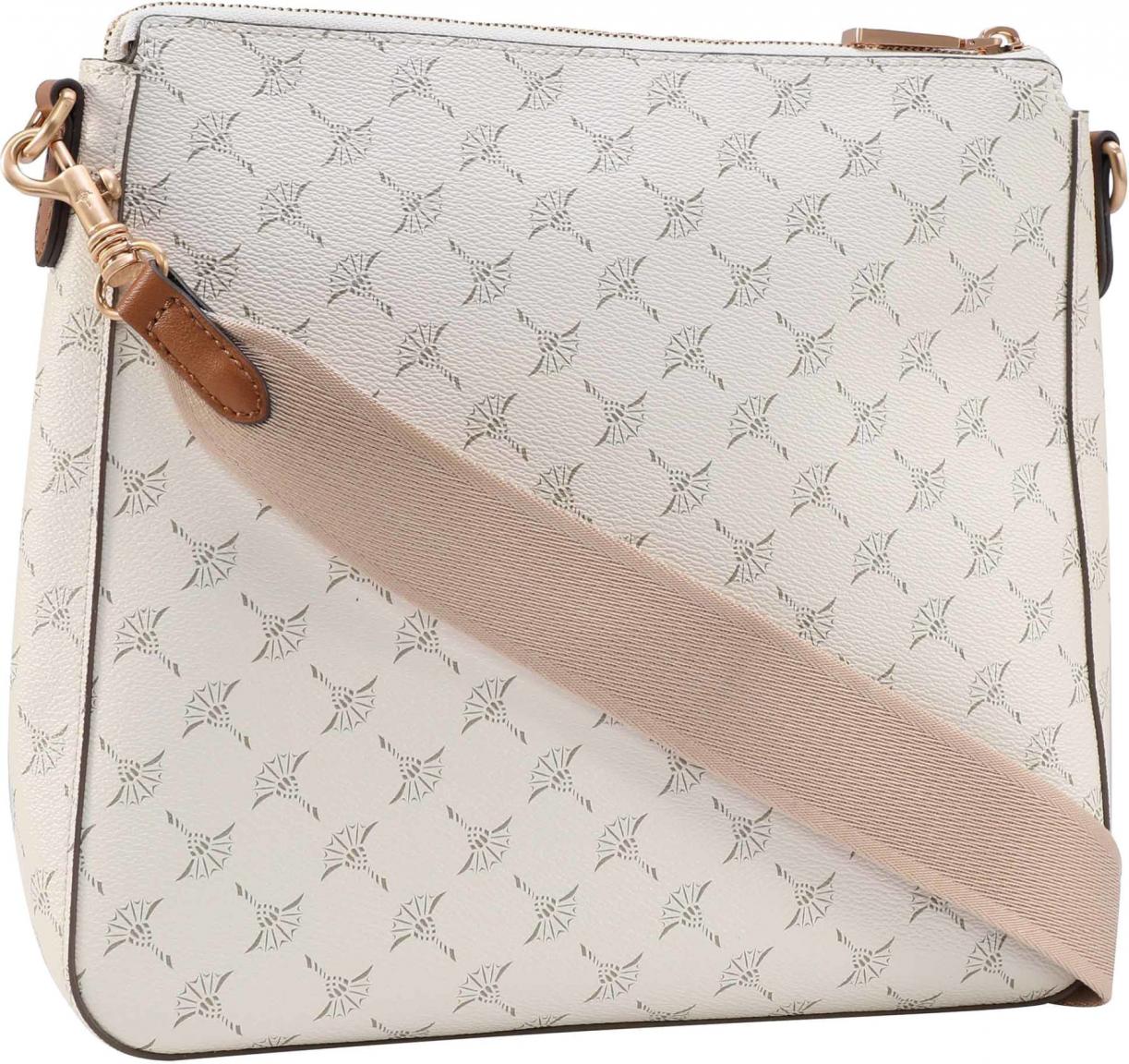Joop Schultertasche mit Etui Jasmina Cortina Offwhite Markenprint