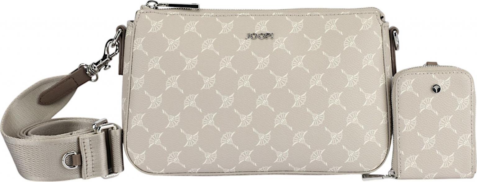 Joop Schultertasche mit Etui Jasmina Cortina Taupegrau Pelican Cornflower