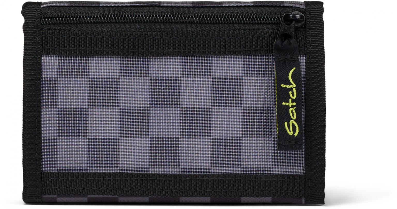 Jugendgeldbeutel Satch Wallet Dark Skate Schwartz Grau Karo