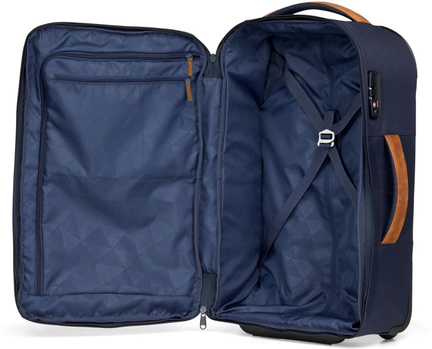 Jugendkoffer Satch Travel Flow S 54cm Pure Navy Lederdetails dunkelblau