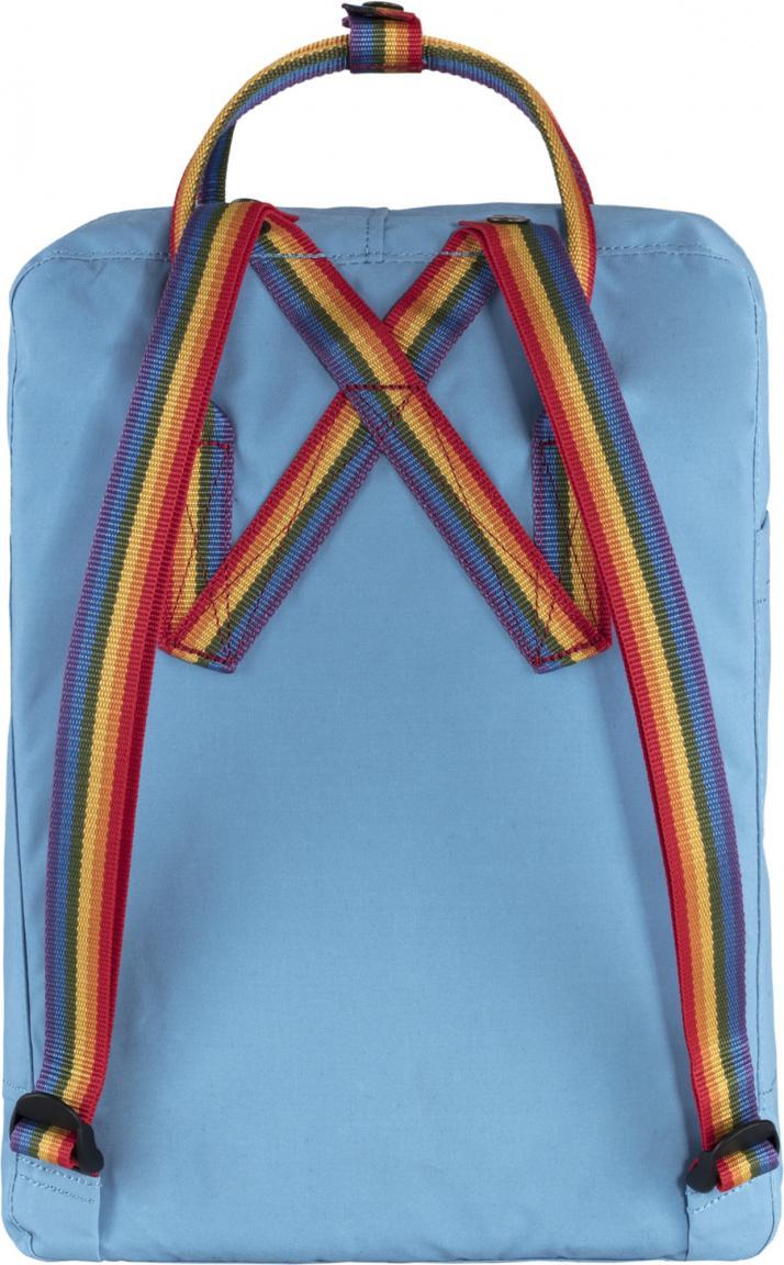 Jugendrucksack Regenbogen bunt blau Fjällräven Kanken Air Blue Rainbow