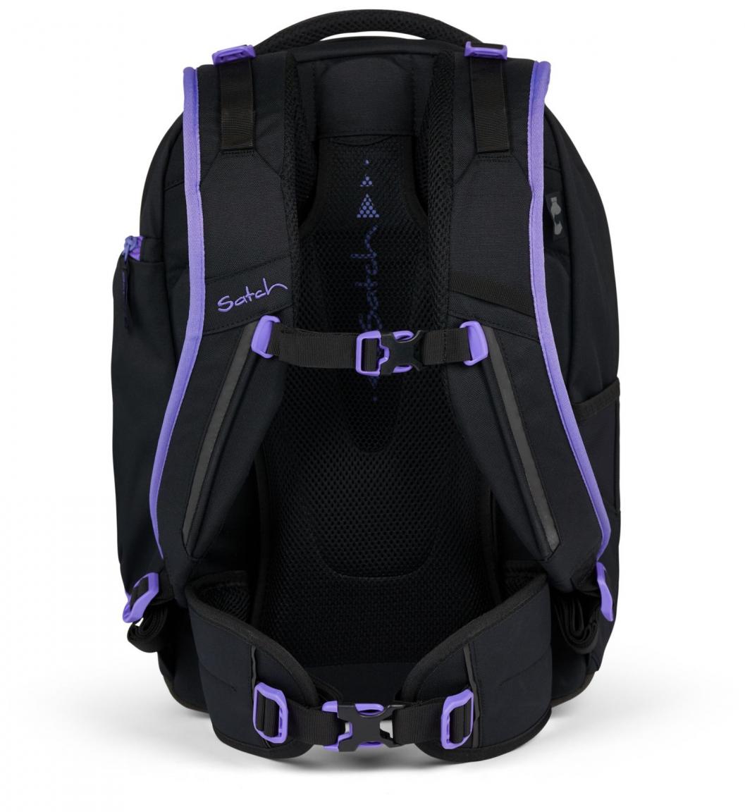 Jugendrucksack Satch Match Purple Phantom schwarz lila verstellbar