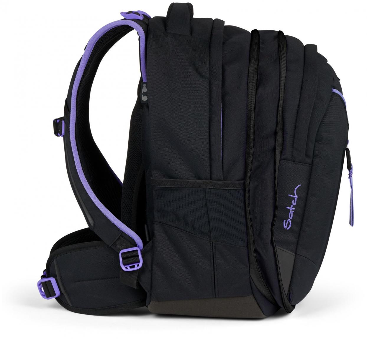 Jugendrucksack Satch Match Purple Phantom schwarz lila verstellbar